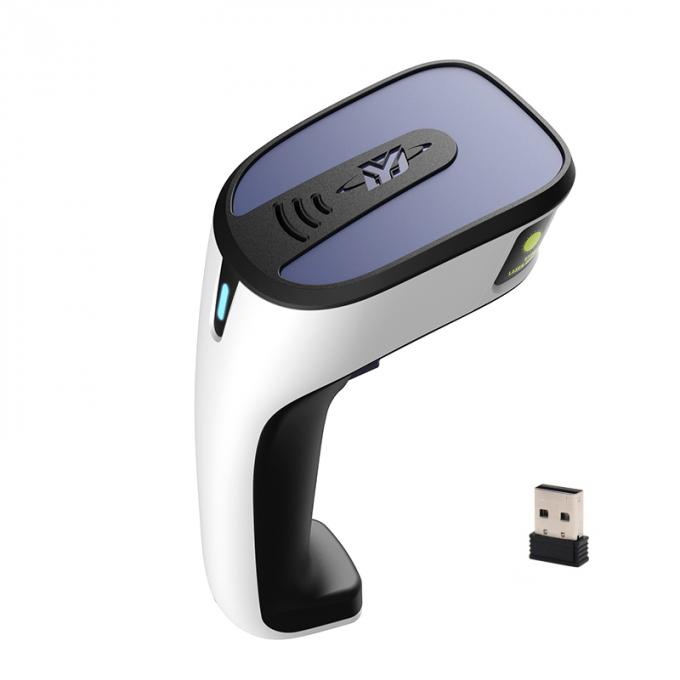 1D lettore di codici a barre tenuto in mano senza fili Bluetooth 2.4G 3 in 1 capacità della batteria 1600mAh