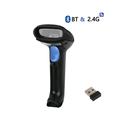 1D Bluetooth 2.4G Wireless Barcode Scanner Durable in uso e alte prestazioni