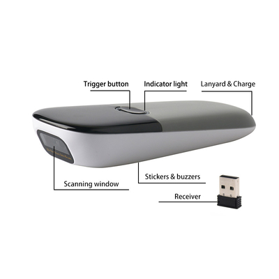 Mini portatile scanner di codici a barre wireless 2d Bluetooth Barcode Reader DI9120-2D