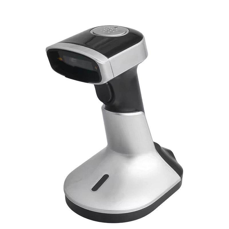 Scanner di codici a barre 1D Qr Code con supporto di ricarica USB Wireless Bluetooth Barcode Reader