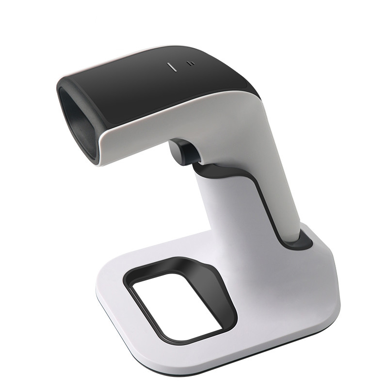 2D QR Barcode Reader Bluetooth Wireless 2.4G Barcode Scanner con supporto di ricarica Batteria 2200mAh